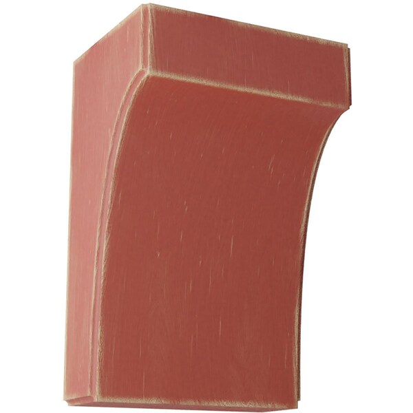 Ekena Millwork 5 1/4"W x 4"D x 8"H Clarksville Wood Vintage Decor Bracket, Salvage Red BKTWD05X04X08CVRD - main